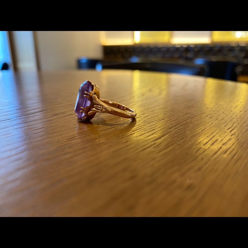 Vintage gold ring Real Genuine Russian Alexandrite